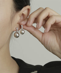 Diamond Pearl Ear studs